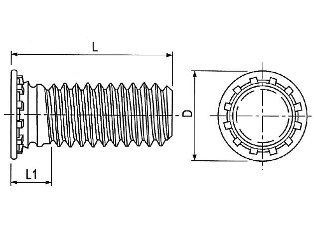 D = 5.9 (mm); L = 8 (mm); 